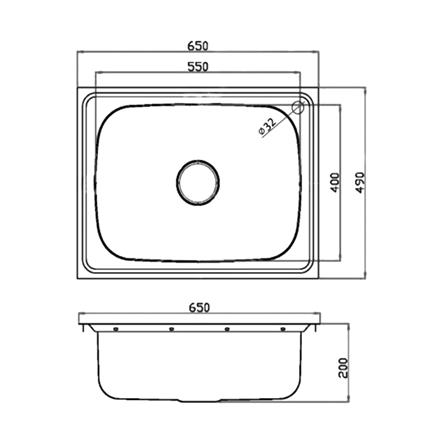 ซิงค์ฝัง 1 หลุม MESTER DSX65 สีเงิน_3