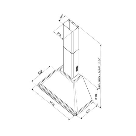 เครื่องดูดควันกระโจม SMEG KT110PE 110 ซม. สีครีม_2