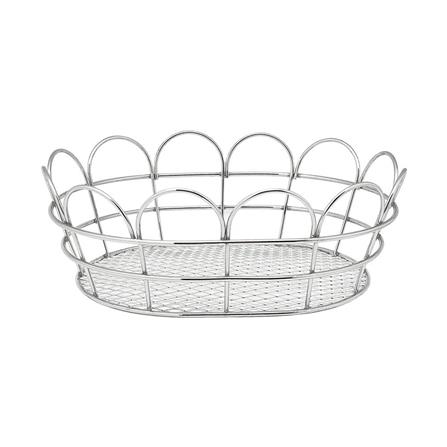 ตะกร้าผลไม้ทรงรี 21 ซม. KECH 14838NP สีเงิน_2