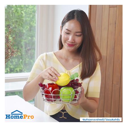 ตะกร้าผลไม้ทรงรี 21 ซม. KECH 14838NP สีเงิน_4