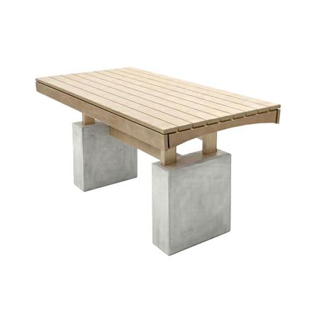 โต๊ะสนาม BUA DESIGN BUA STONE BLOOM TABLE ECO WOOD 150 ซม. สีไม้ธรรมชาติ_0