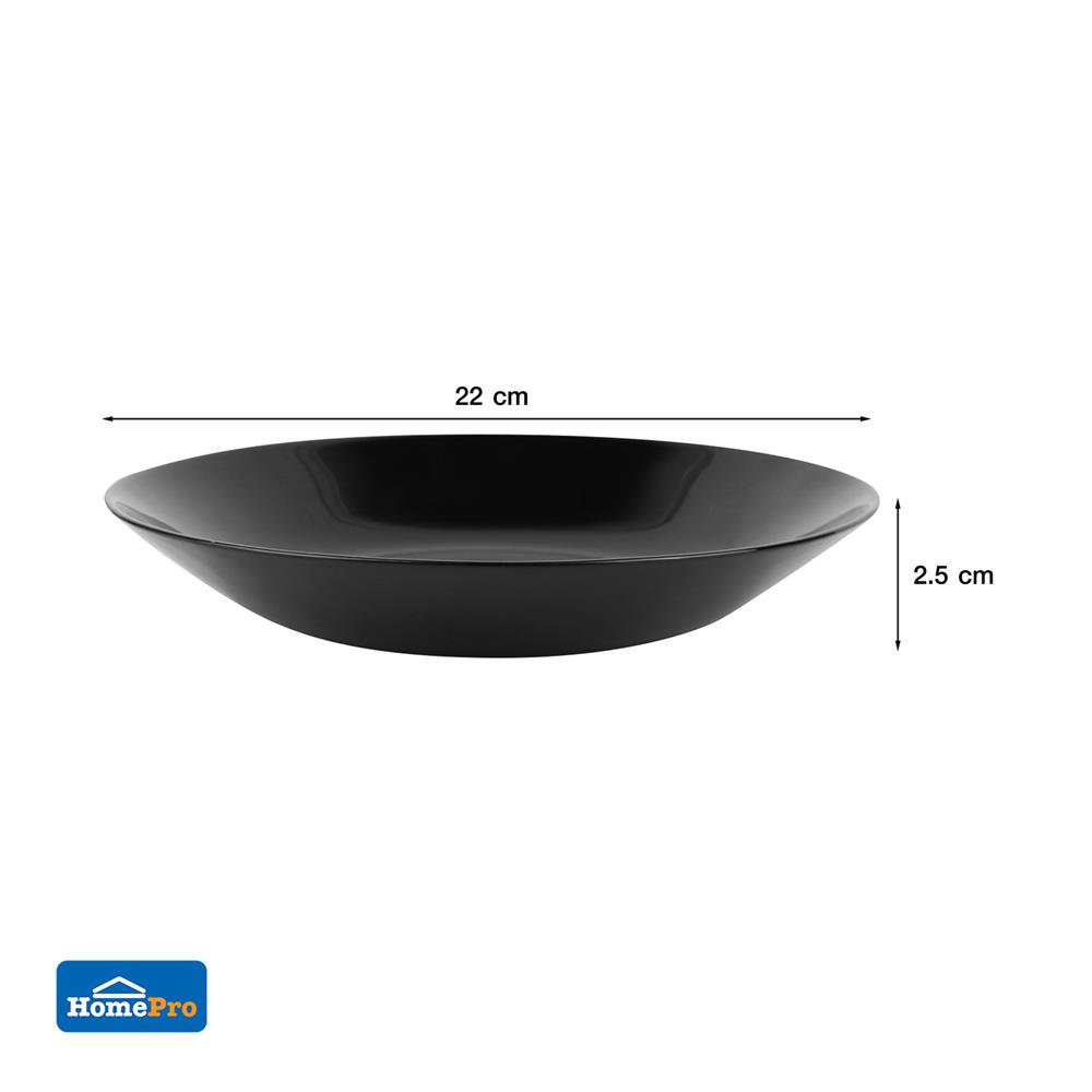 จานตื้น OPAL GLASS 8.5 นิ้ว KECH ONIX