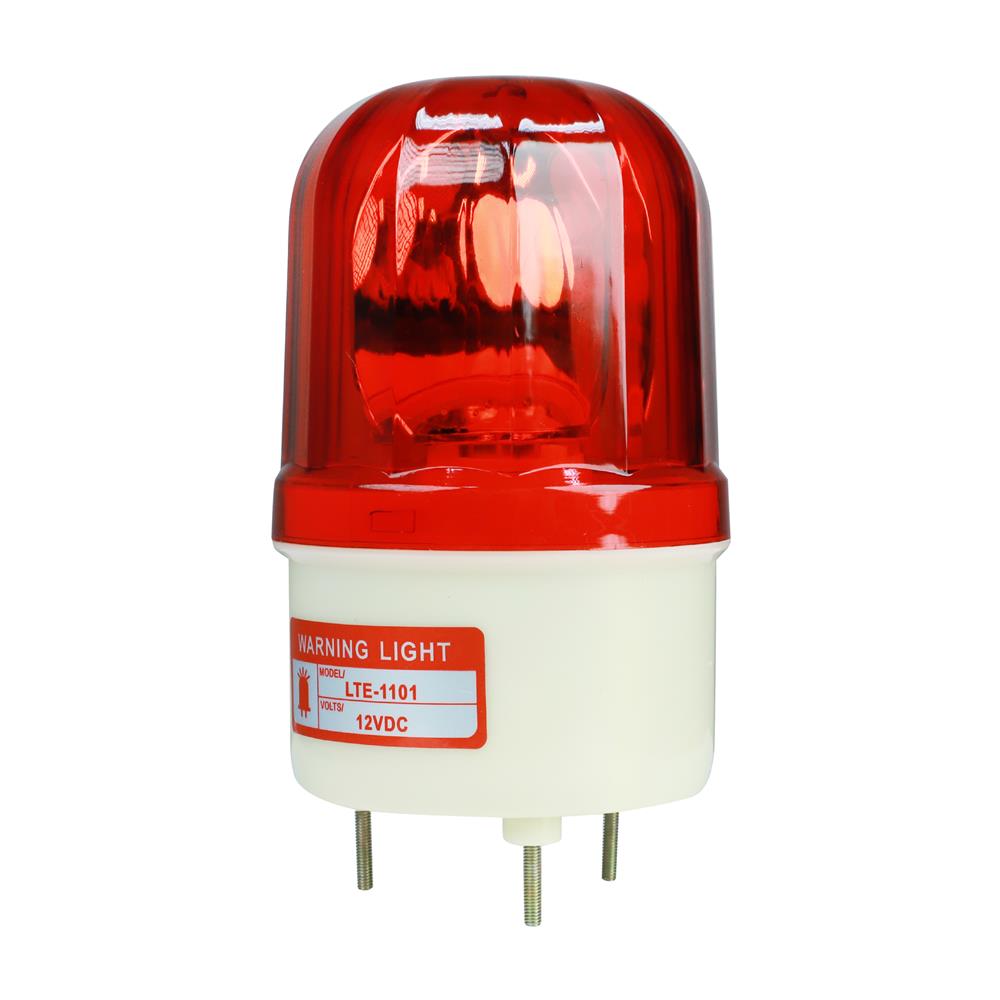 ไฟเตือนแบบหมุน DEXZON 4 นิ้ว DC 12 โวลต์ 10 วัตต์ สีแดง