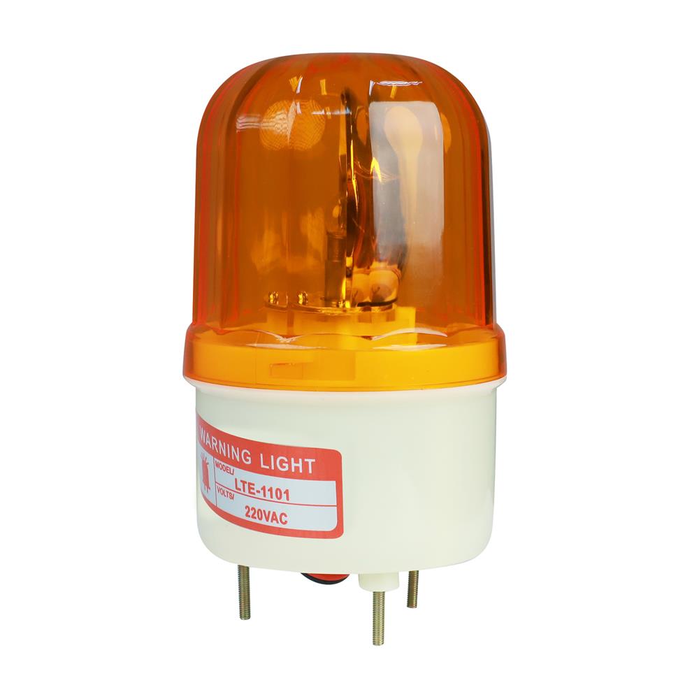 ไฟเตือนแบบหมุน DEXZON 4 นิ้ว AC 220 โวลต์ 10 วัตต์ สีเหลือง