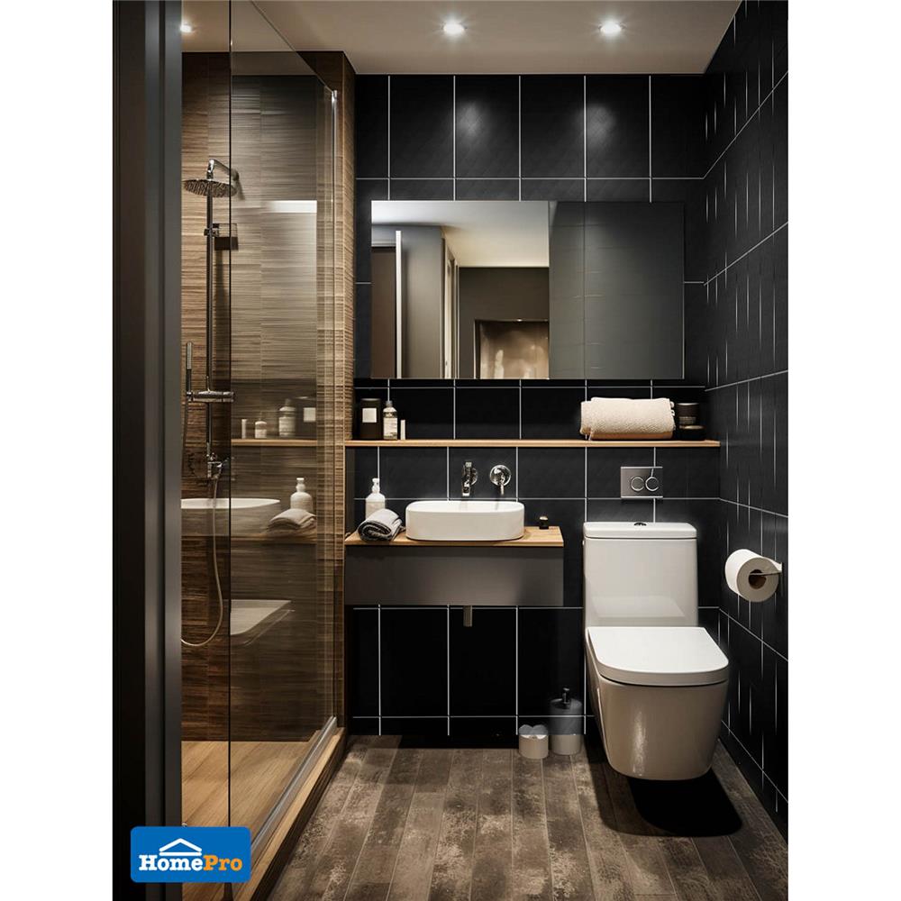 กระเบื้องผนัง 10x16 นิ้ว TARA โบเลอร์ ดำ PM 1 ตร.ม.