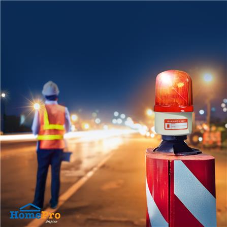 ไฟเตือนแบบหมุน DEXZON 4 นิ้ว AC 220 โวลต์ 10 วัตต์ สีแดง_3