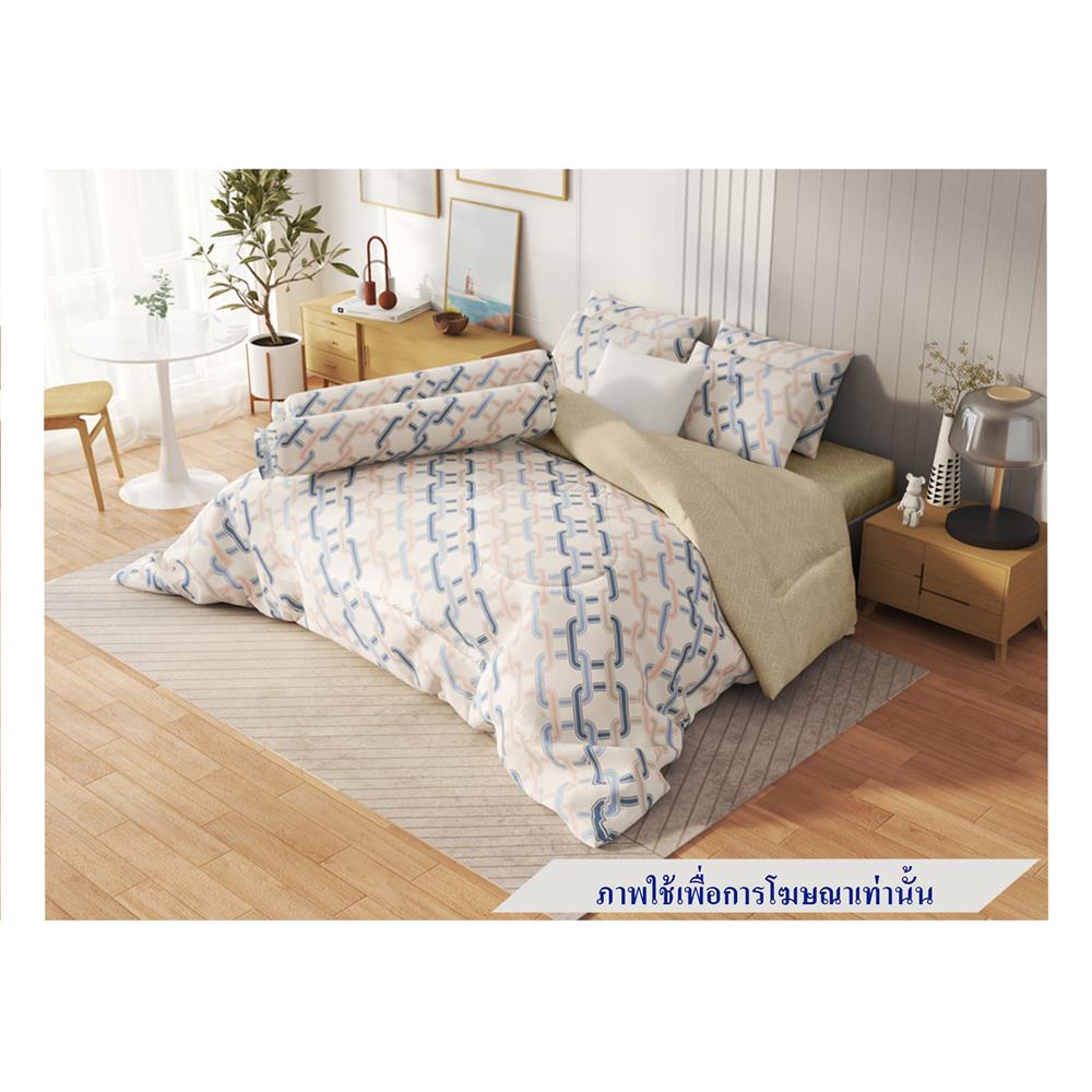 ชุดผ้าปูที่นอน 6 ฟุต 6 ชิ้น FROLINA MICROTEX DF050