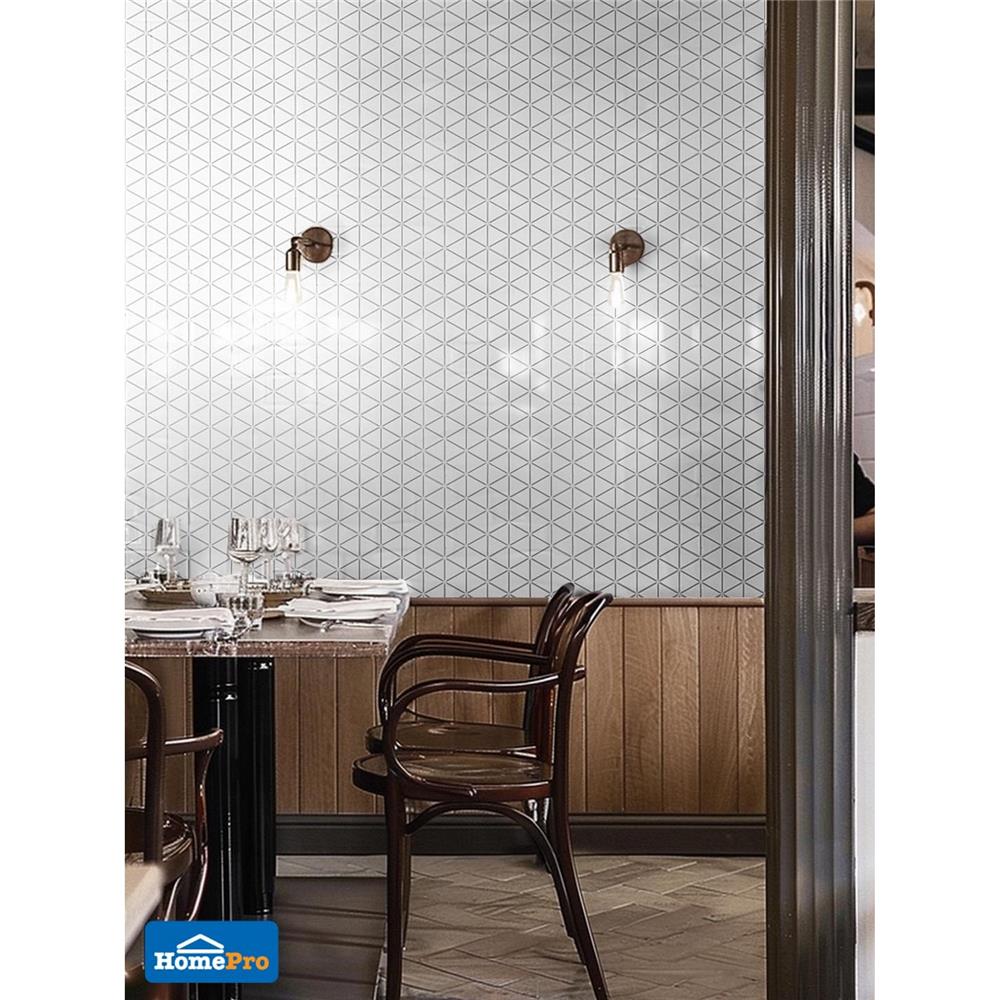 โมเสคพอร์ซเลน 30x23 ซม. TARA โมซ่า ไวท์