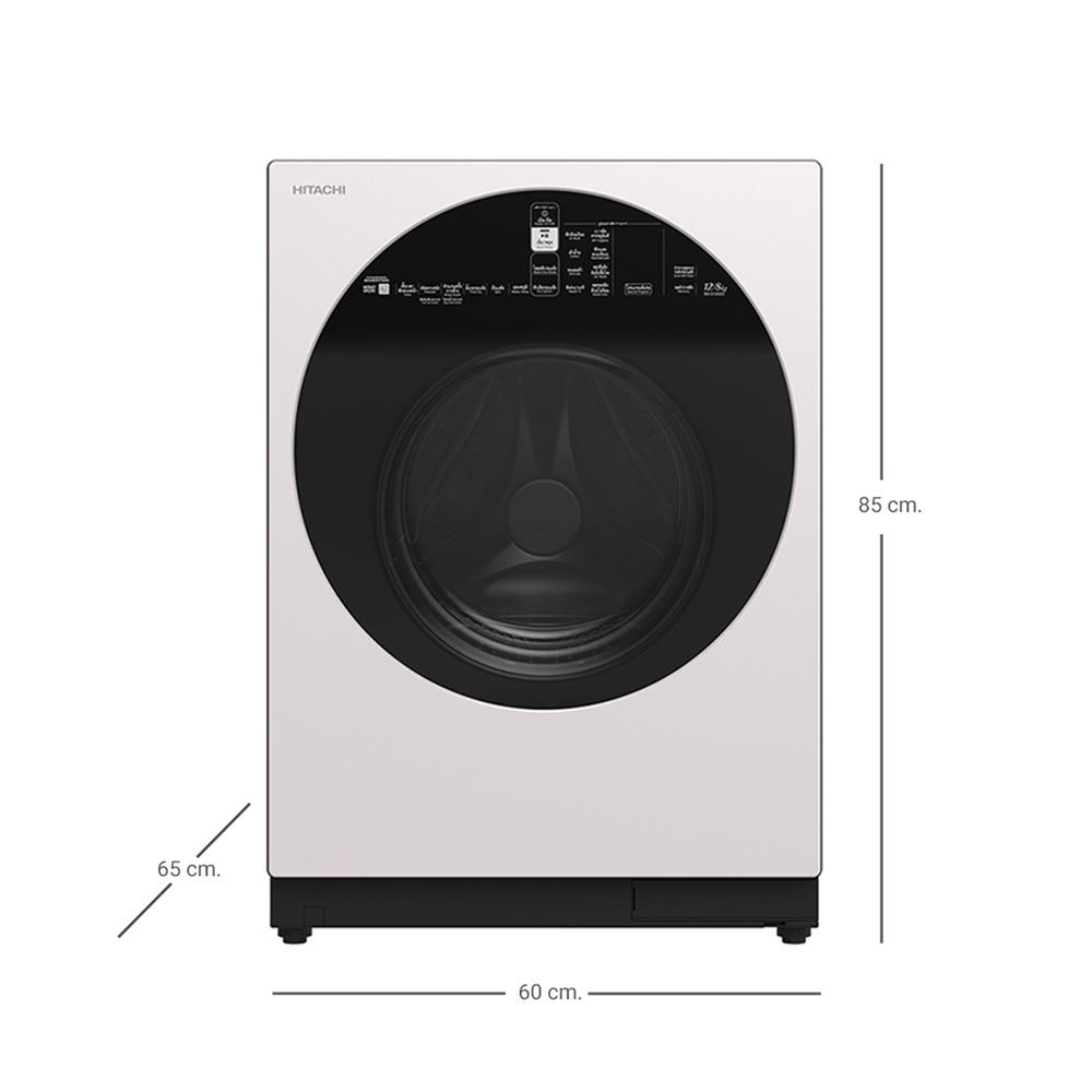 เครื่องซักอบ HITACHI BD-D120GV 12/8 กก. 1600RPM อินเวอร์เตอร์