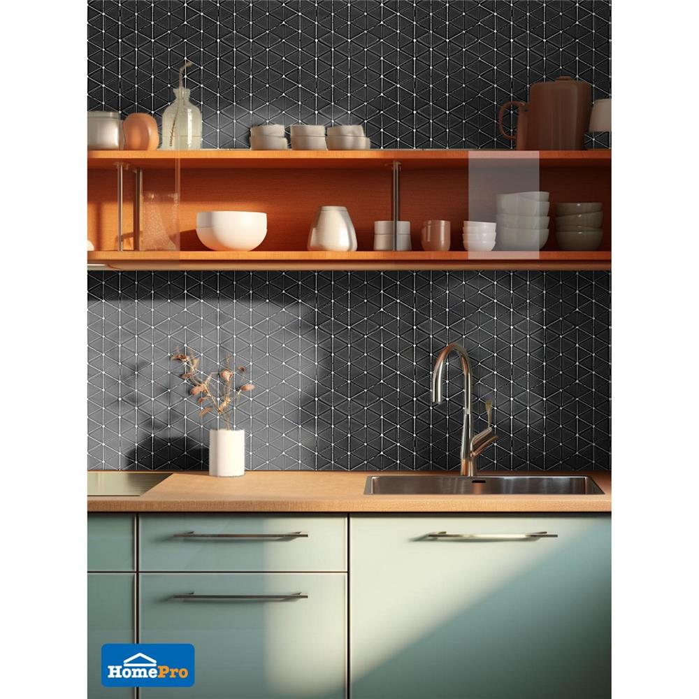 โมเสคพอร์ซเลน 30x23 ซม. TARA โมซ่า แบล็ค