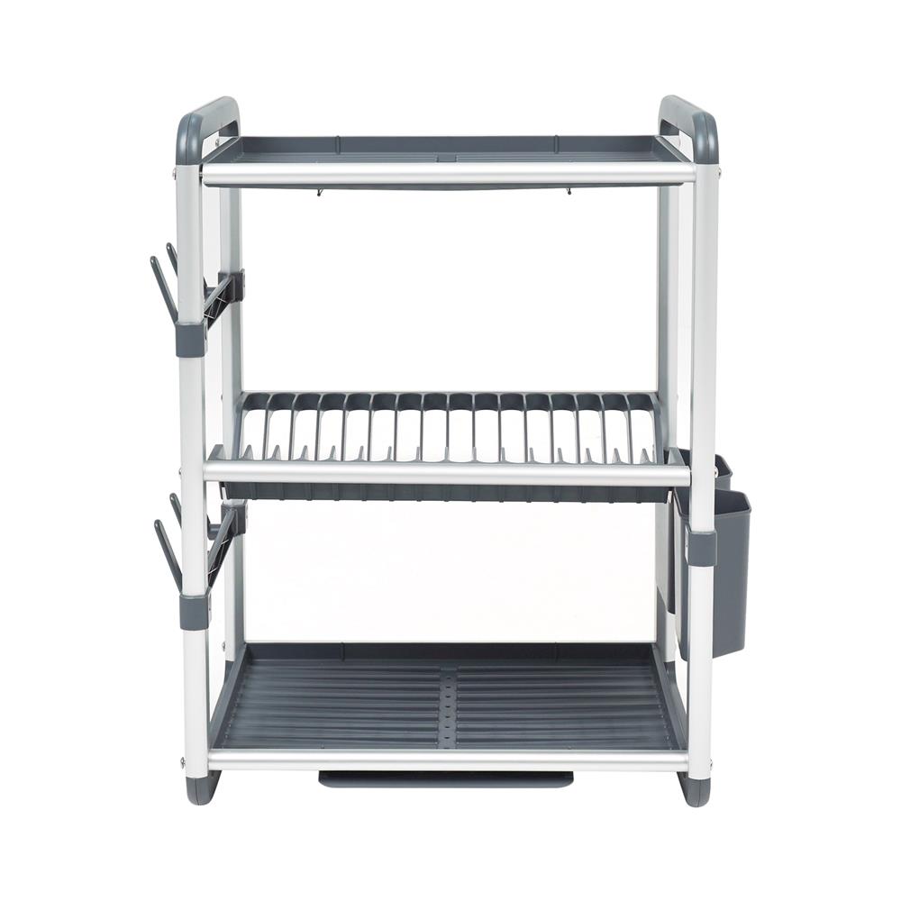 ชั้นคว่ำจานอะลูมิเนียม 3 ชั้น มีถาดรอง KECH VIRGO