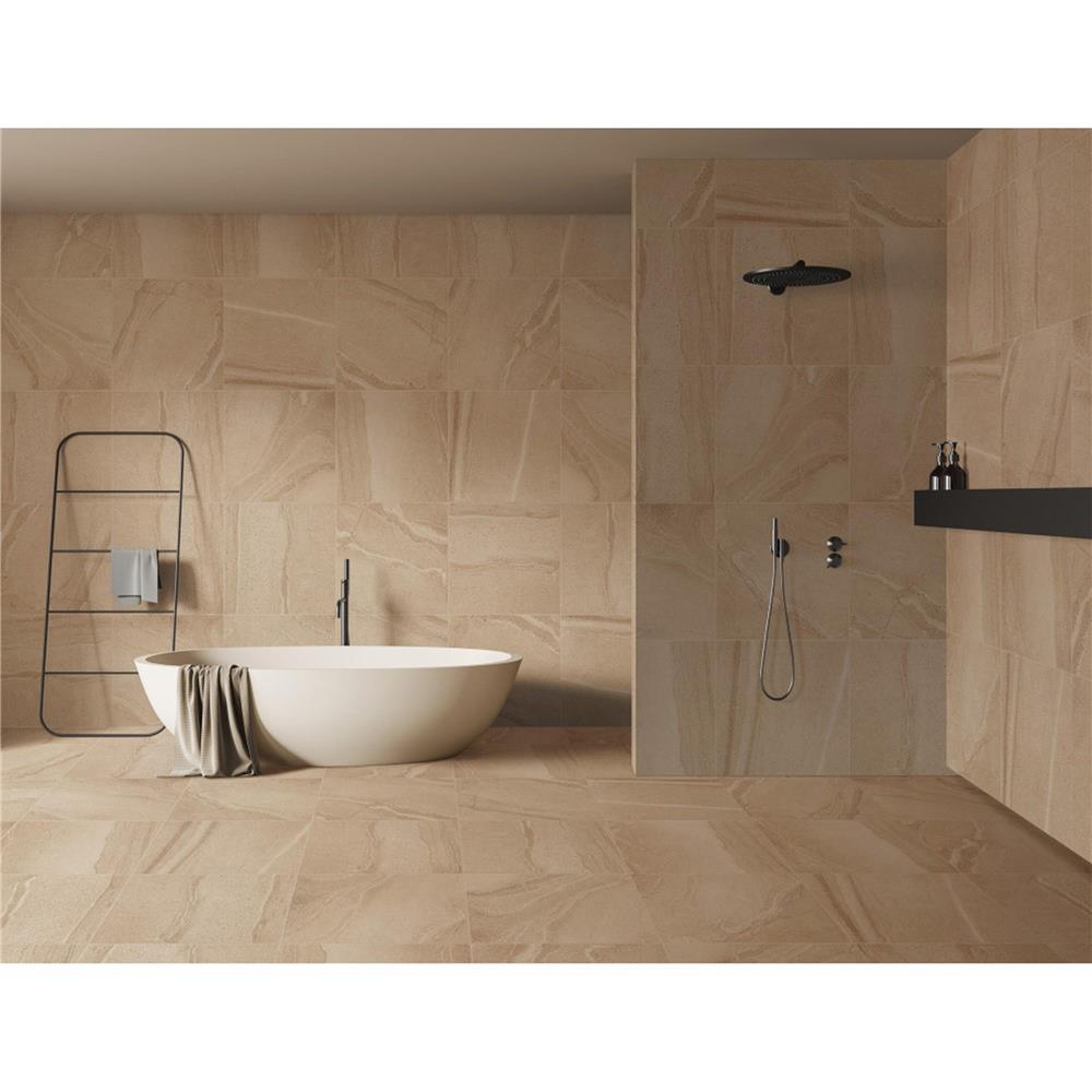 กระเบื้องพื้นพอร์ซเลน 60x60 ซม. COTTO เอ็ม สโตน น้ำตาล PM 1.44 ตร.ม.