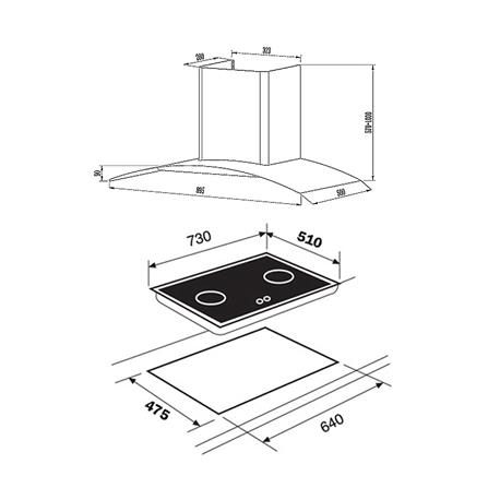 เตาฝัง+เครื่องดูดควัน LINEA G73 2G+LDATC 90.1_3