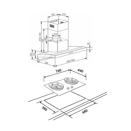 เตาฝัง+เครื่องดูดควัน TEKA DHA 90TC+GTS76 2G_4