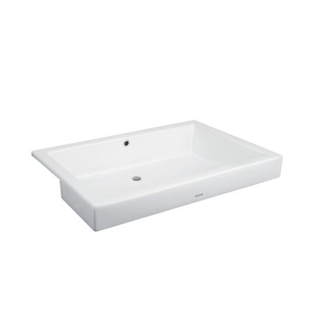 อ่างล้างหน้าฝังครึ่งเคาน์เตอร์ TOTO LW646JW/F สีขาว_0