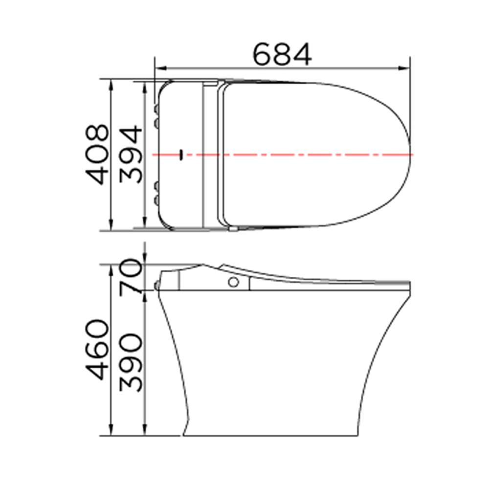 สุขภัณฑ์อัตโนมัติ ESTHER ECT-01-120-11 สีขาว