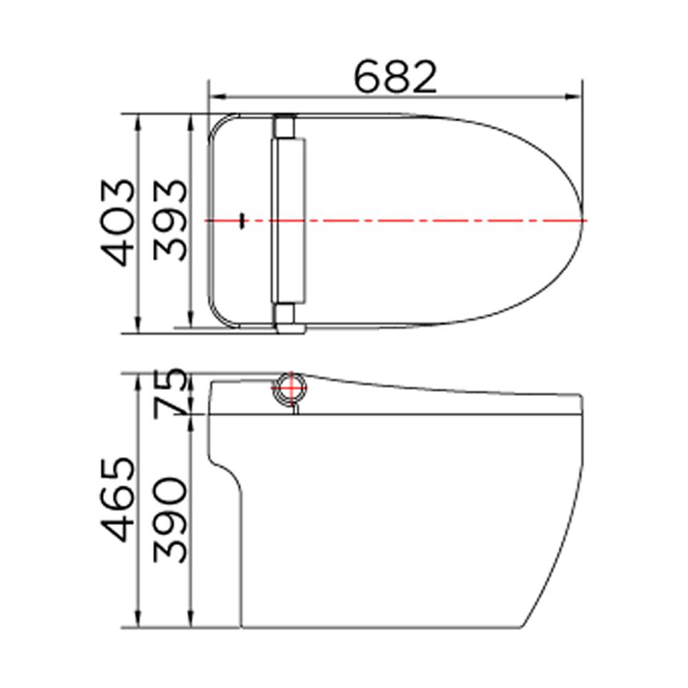 สุขภัณฑ์อัตโนมัติ ESTHER ECT-02-120-11 สีขาว