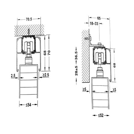 ชุดอุปกรณ์บานเลื่อน HAFELE SILENT 160/A พร้อมราง 4 เมตร_2