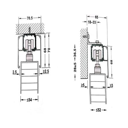 ชุดอุปกรณ์บานเลื่อน HAFELE SILENT 160/A พร้อมราง 3 เมตร_2