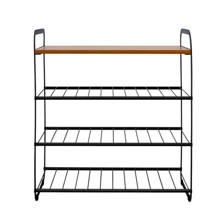 ชั้นวางรองเท้า 3 ชั้น STACKO FLEXI ท็อปไม้สีเอเชียนทีค 60x30x68 ซม. สีเทา_2