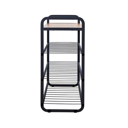 ชั้นวางรองเท้า 3 ชั้น STACKO FLEXI ท็อปไม้สีเอเชียนทีค 60x30x68 ซม. สีเทา_3