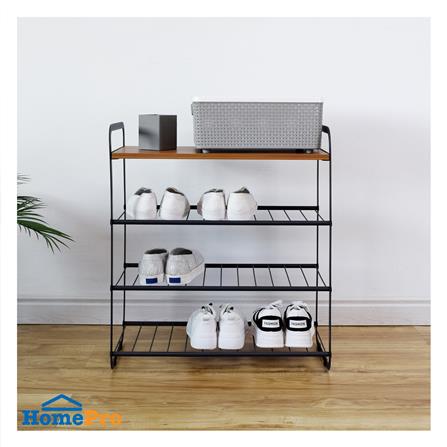 ชั้นวางรองเท้า 3 ชั้น STACKO FLEXI ท็อปไม้สีเอเชียนทีค 60x30x68 ซม. สีเทา_5