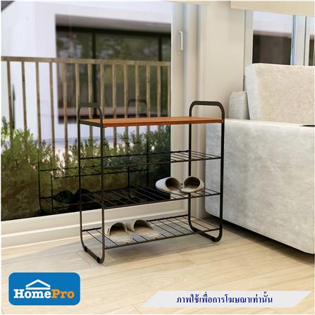 ชั้นวางรองเท้า 3 ชั้น STACKO FLEXI ท็อปไม้สีเอเชียนทีค 60x30x68 ซม. สีเทา_7