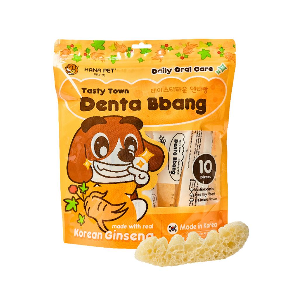 ขนมขัดฟัน HANA PET TASTY TOWN DENTA BBANG รสโสมเกาหลี