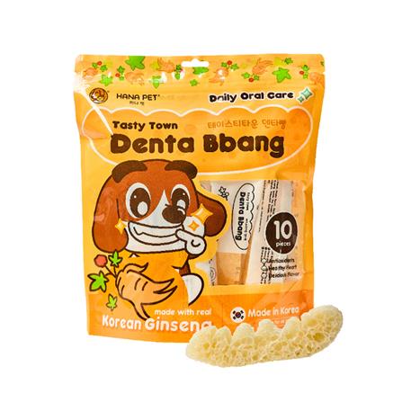 ขนมขัดฟัน HANA PET TASTY TOWN DENTA BBANG รสโสมเกาหลี