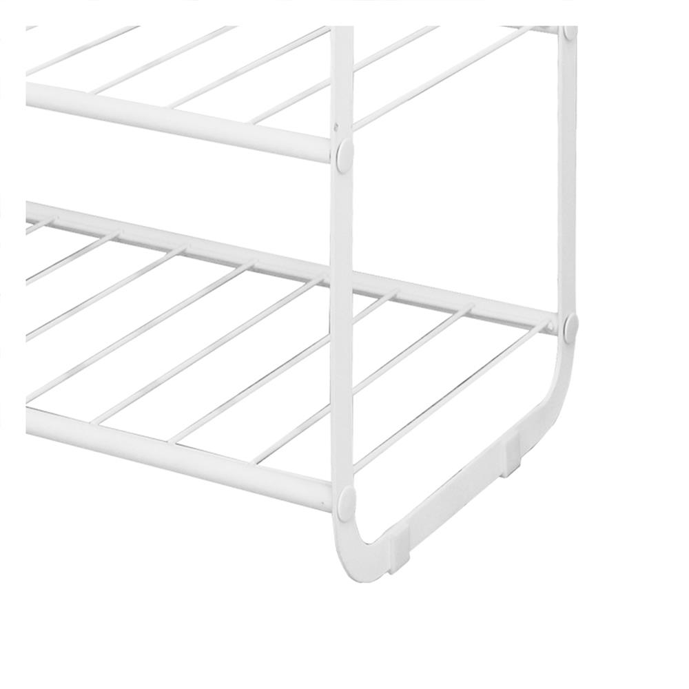 ชั้นวางรองเท้า 3 ชั้น STACKO FLEXI ท็อปไม้สีไวท์โอ๊ค 60x30x68 ซม. สีขาว