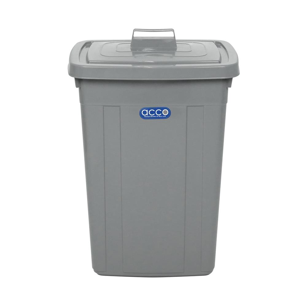 ถังขยะเหลี่ยม ฝาเปิด-ปิด ACCO 95 ลิตร สีเทา