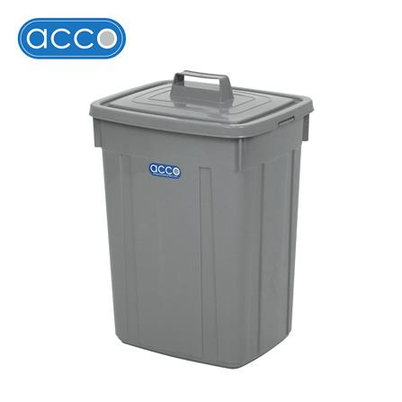 ถังขยะเหลี่ยม ฝาเปิด-ปิด ACCO 42 ลิตร สีเทา_0