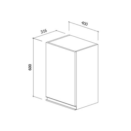 ตู้แขวนเดี่ยวบานเปิดซ้าย STARMARK BLANCE W4060 L GWH V1 สีขาว_4
