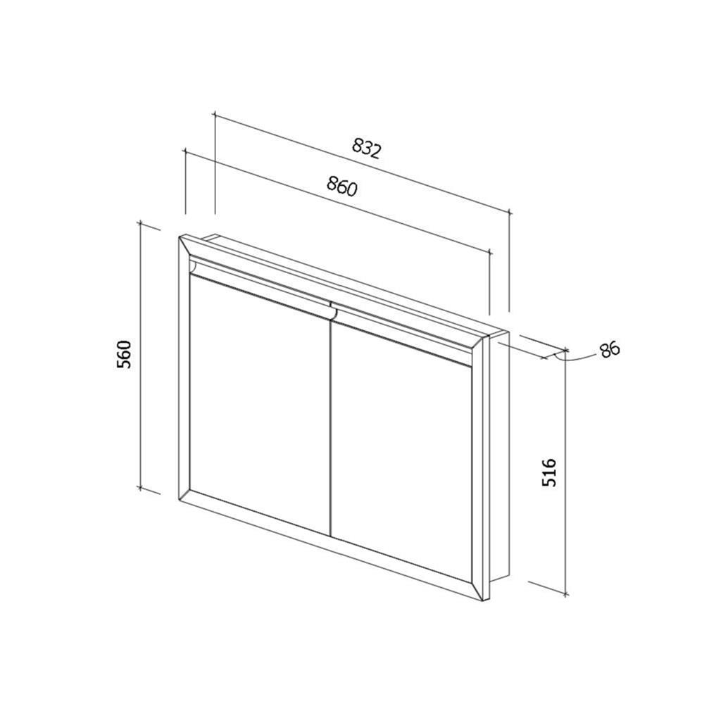 บานใต้เตา STARMARK BLANCE 86x8.6x56 ซม. สีขาว