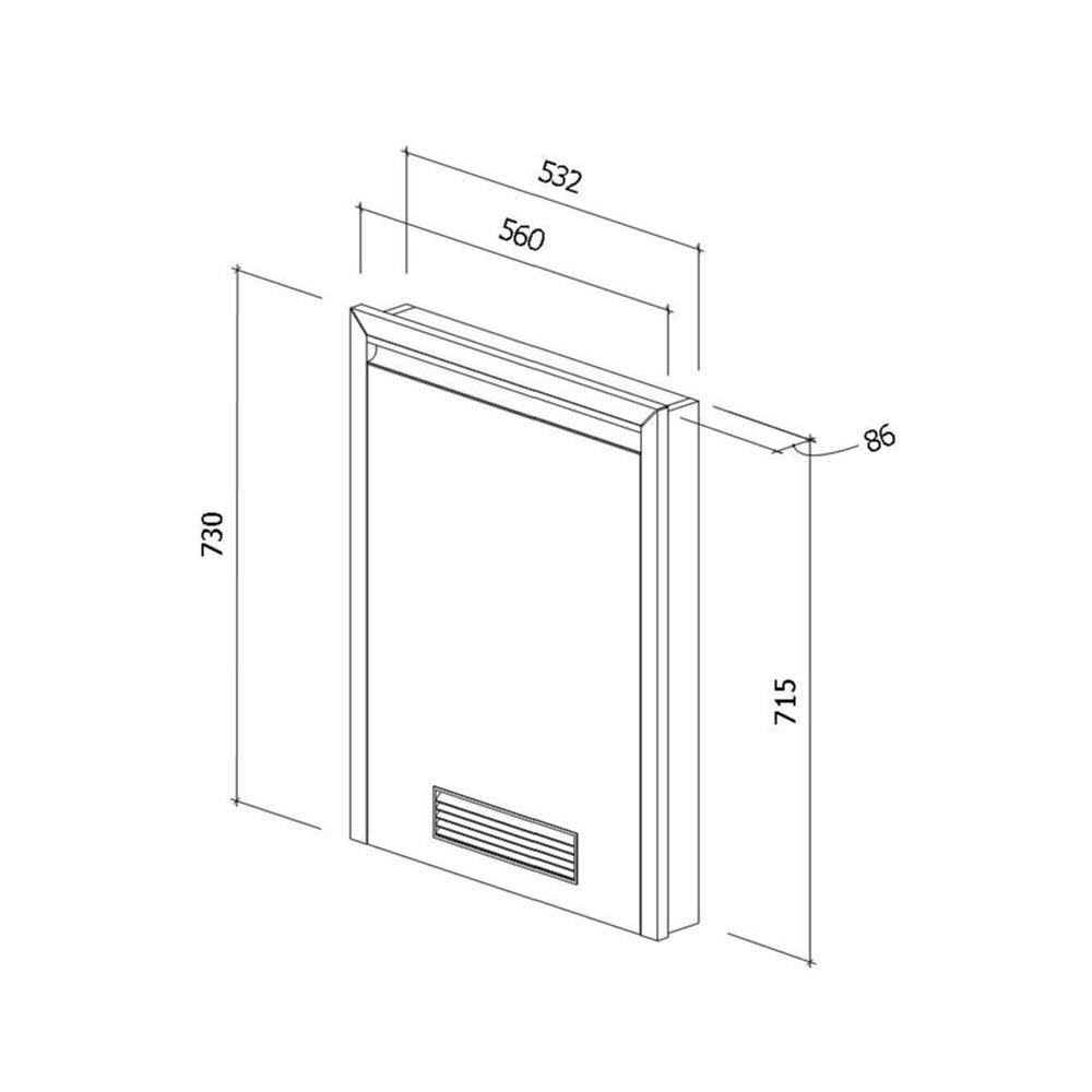 บานถังแก๊ส STARMARK BLANCE 56x73 ซม. สีขาว