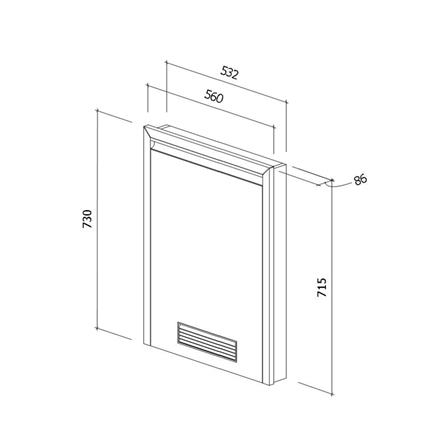 บานถังแก๊ส STARMARK BLANCE 56x73 ซม. สีขาว_4