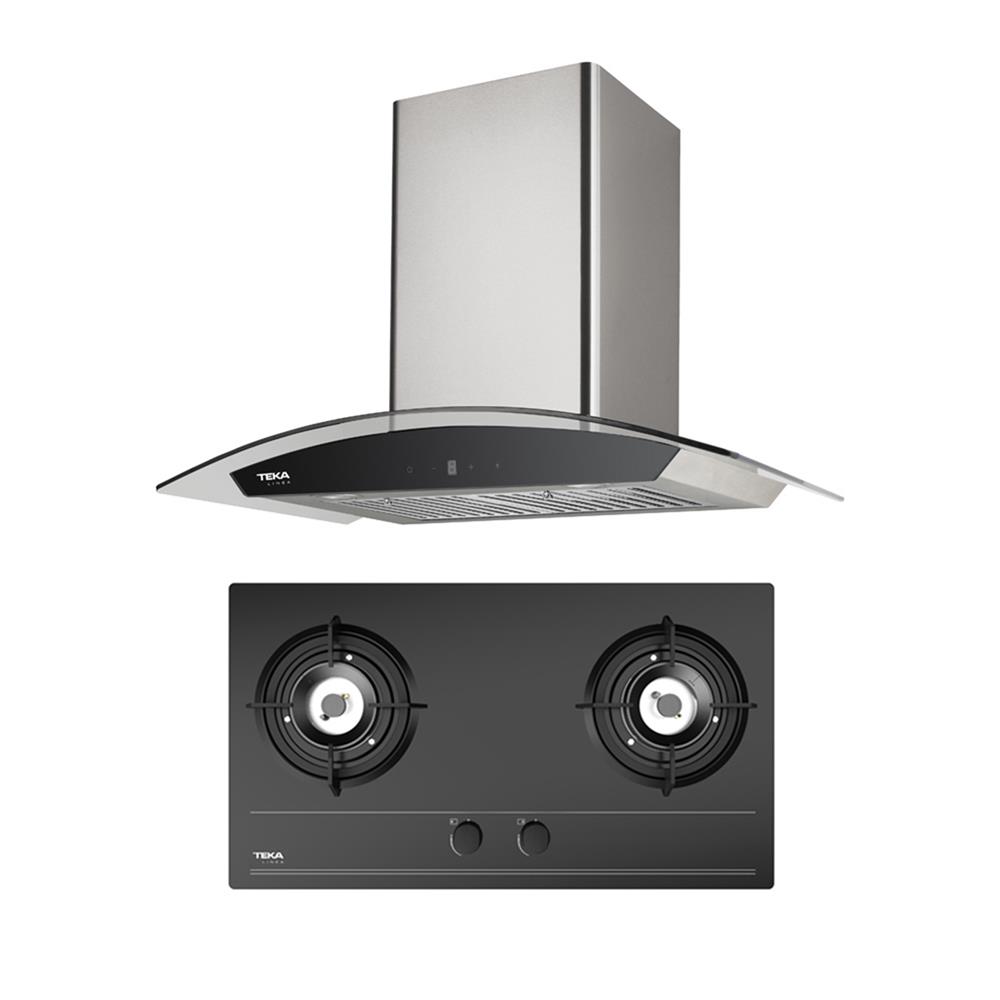 เตาฝัง+เครื่องดูดควัน LINEA GQ73 2G + LDA TC 90.1