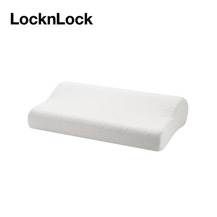 หมอนสุขภาพ เมมโมรี่โฟม LOCKNLOCK HLW111 50x30x10 ซม. สีขาว