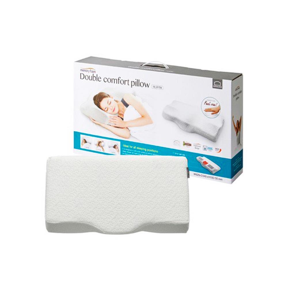 หมอนสุขภาพ เมมโมรี่โฟม LOCKNLOCK HLW114 60x35x12 ซม. สีขาว