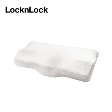 หมอนสุขภาพ เมมโมรี่โฟม LOCKNLOCK HLW114 60x35x12 ซม. สีขาว_0