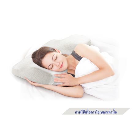 หมอนสุขภาพ เมมโมรี่โฟม LOCKNLOCK HLW114 60x35x12 ซม. สีขาว_2