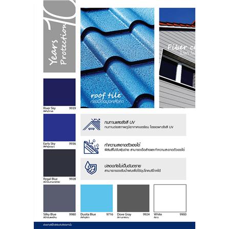 สีทาหลังคา JBP 9939 สีฟ้าน้ำทะเล กึ่งเงา 1 แกลลอน_2