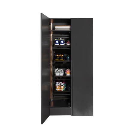 ตู้รองเท้าพร้อมชั้นวางแบบหมุน HAFELE สีมอคค่า_2