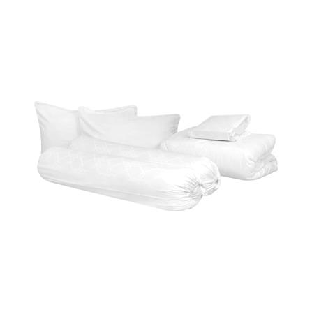 ชุดผ้าปูที่นอน 5 ฟุต 6 ชิ้น HOME LIVING STYLE MEMPHIS สีขาว_2