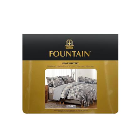 ชุดผ้าปูที่นอน 6 ฟุต 5 ชิ้น FOUNTAIN PRINTED 70106-FT077_3