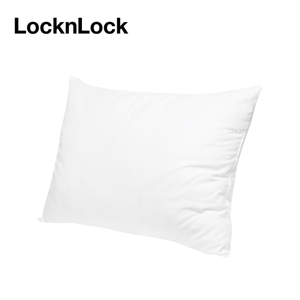 หมอนหนุน ไมโครไฟเบอร์ LOCKNLOCK HLW117 65x45x10 ซม. สีขาว