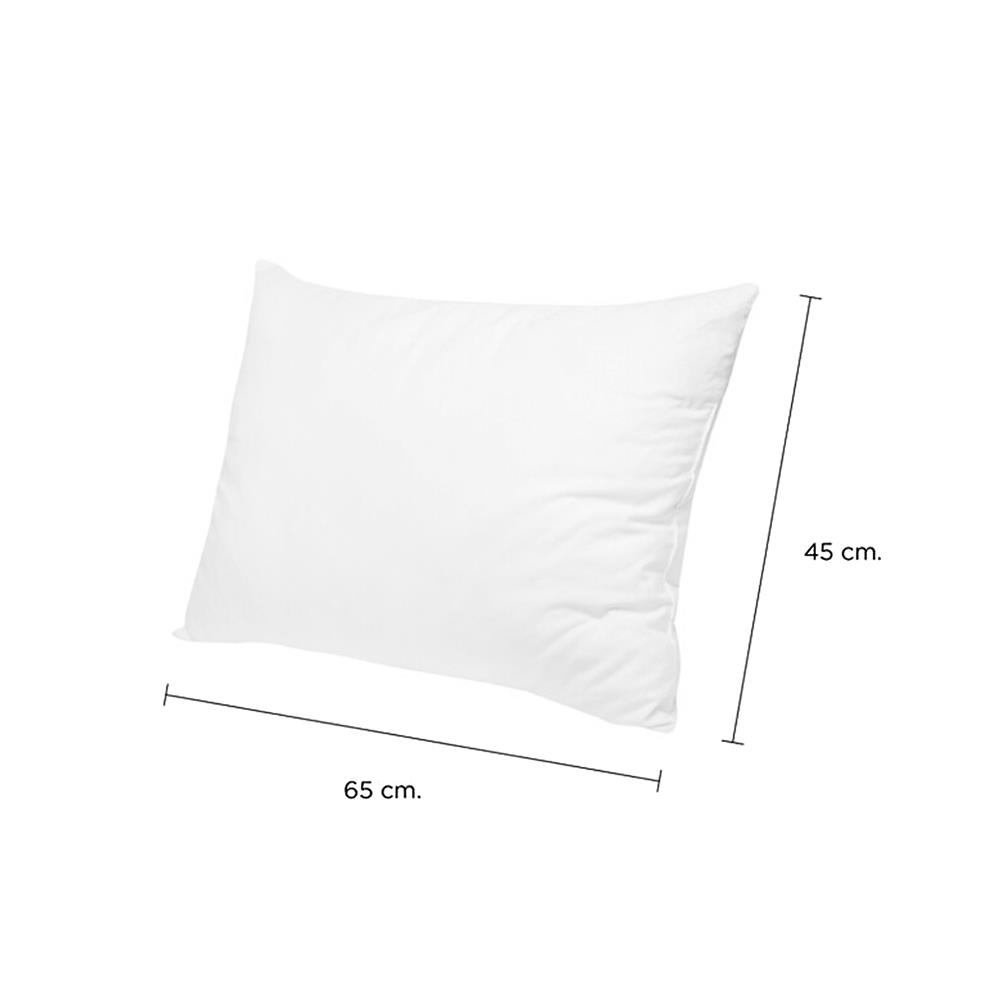 หมอนหนุน ไมโครไฟเบอร์ LOCKNLOCK HLW117 65x45x10 ซม. สีขาว