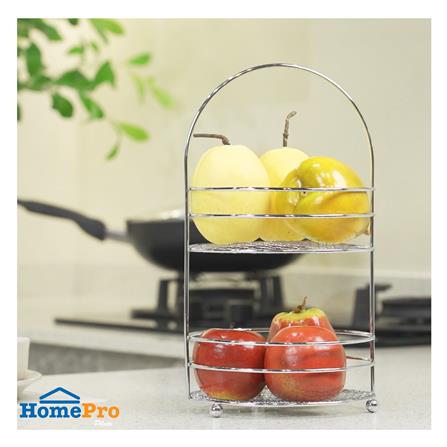 ตะกร้าผลไม้ 2 ชั้น 17 ซม. KECH 14835NP สีเงิน_4