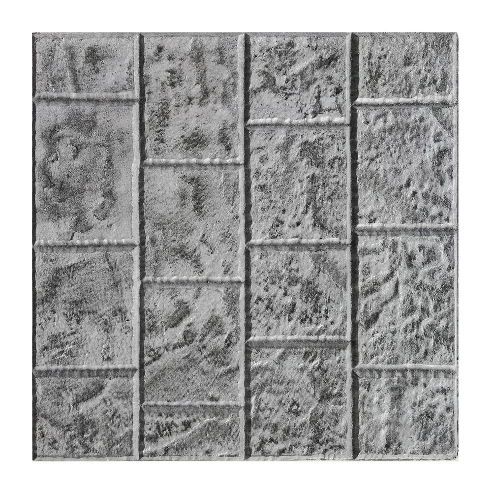 กระเบื้องคอนกรีตปูพื้น DURAONE STAMP PAVE TITAN ROCK 40X40 ซม. สีเทา