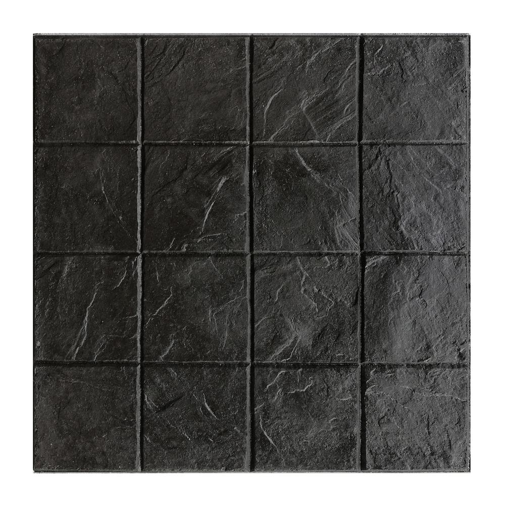 กระเบื้องคอนกรีตปูพื้น DURAONE STAMP PAVE SMART ROCK 40X40 ซม. สีดำ